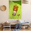 Kwaii Cute P-RilakkumaS Bear Hippie Wall Hanging Tapestries Bohemian Wall Tapestries Mandala INS Home Decor