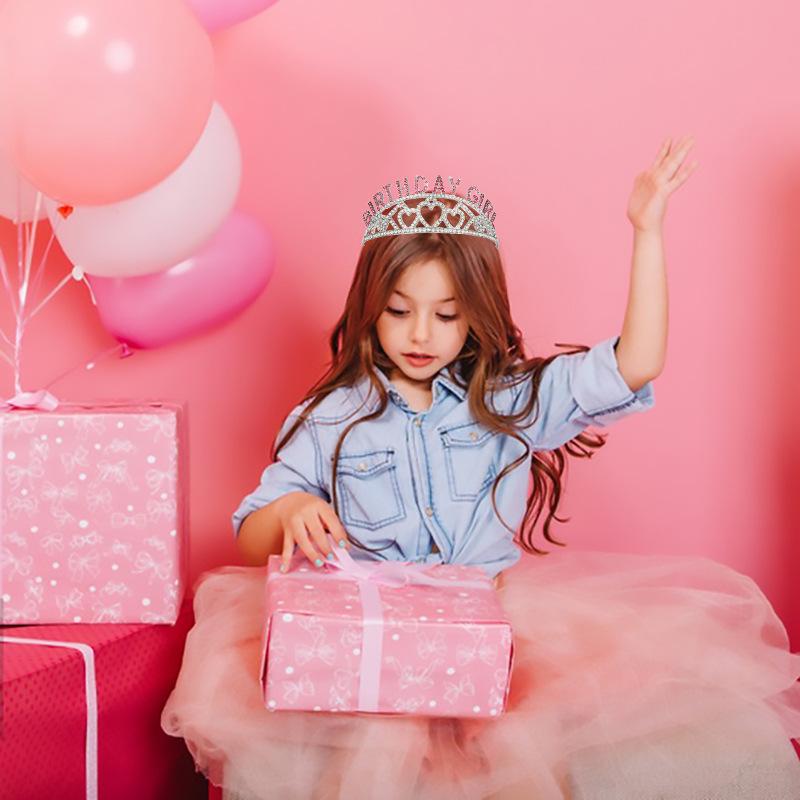 Europäisch-Amerikanische Mode Strass Geburtstagskrone Stirnband für Frauen - Party Haaraccessoire