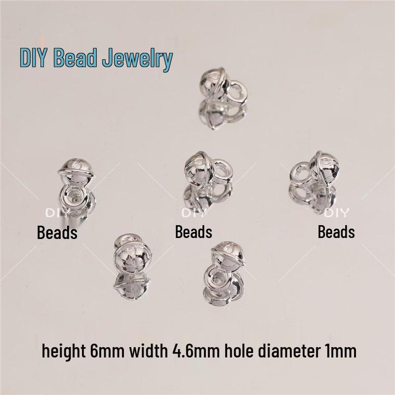 Starlight Moon Bell Pendant Tassel Jewelry DIY Materials - Silver Necklace/Bracelet Beading Accessories