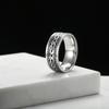New Men's Jewelry Personalized Bicycle Irregular Bubble 8mm Wide Stainless Steel Corrosion Killing Ring