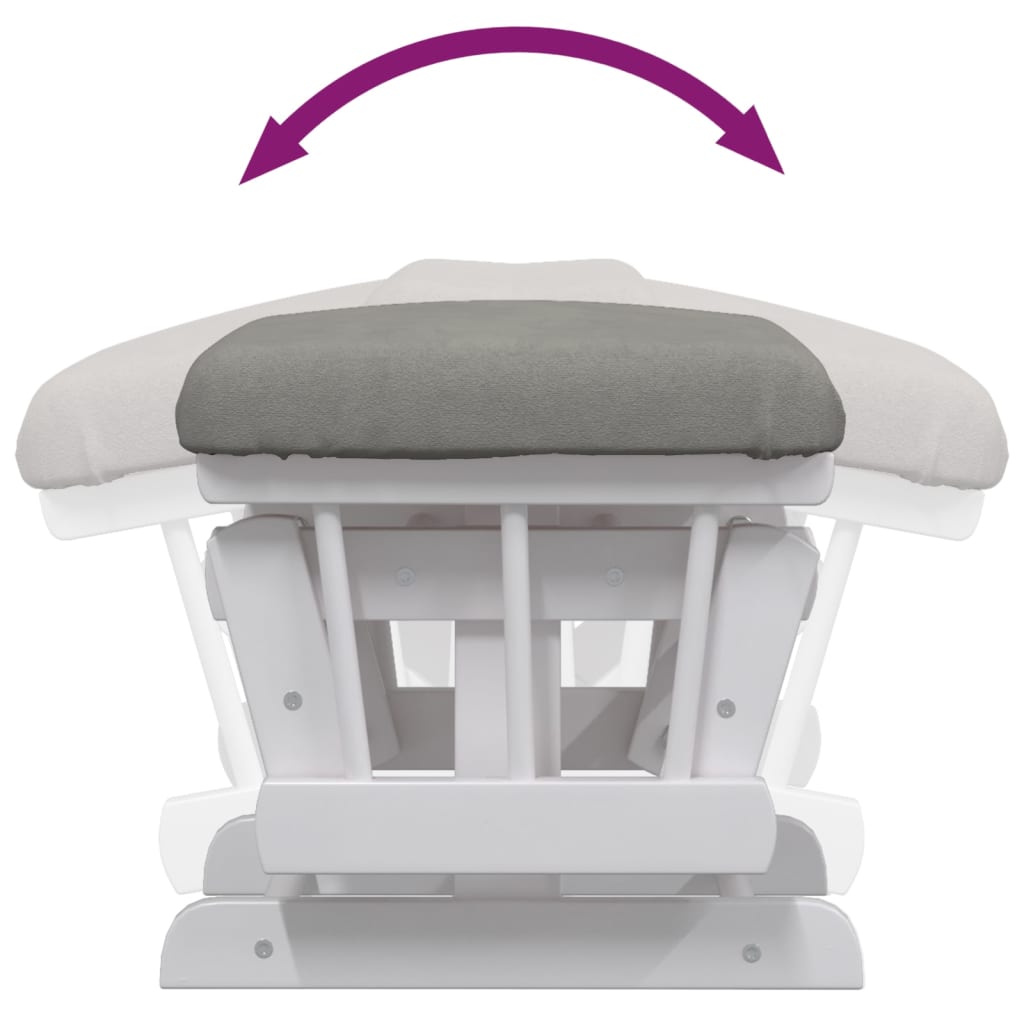 Rocking Armchair with Footstool Gliding Light Grey Fabric