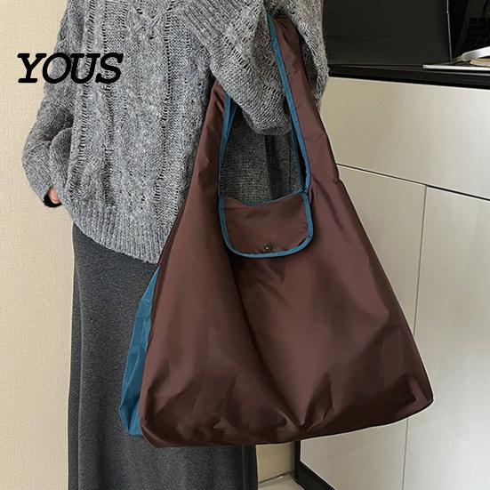 Foldable Eco Friendly Bags Large Capacity Shopping Bag, Lightweight Reusable Grocery Tote, Water Resistant Travel Organizers Polyester Storage Bag for