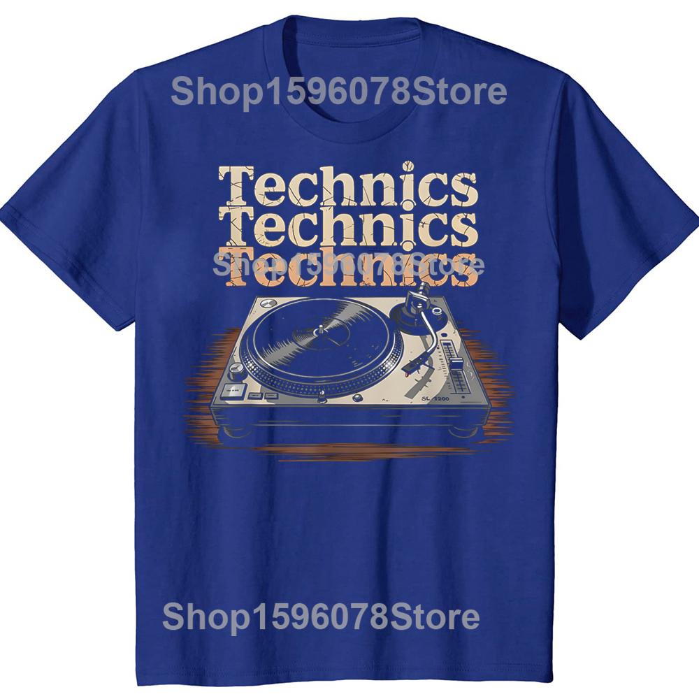 Vintage Turntable Old School DJ Music Tshirts Men Womens Fashion Casual Tshirt 100 Cotton Loose Oversized T Shirt Summer
