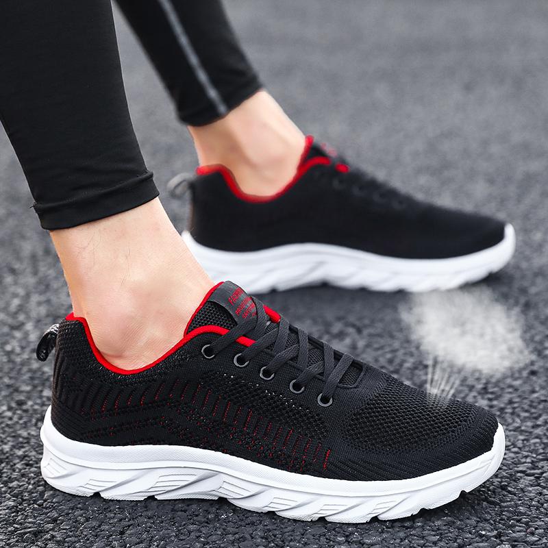 Summer New Black Mesh Breathable Sneakers Soft-soled Running Shoes Casual Shoes