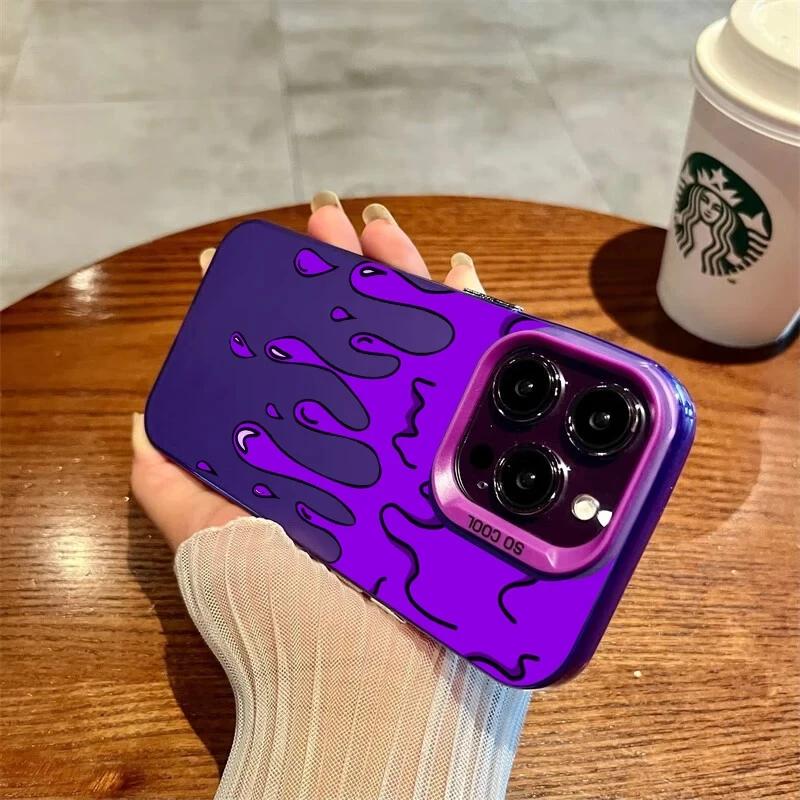 Hot Paint Graffiti Art Phone Case For IPhone 16 15 14 13 12 11 Pro Max X XR XSMAX 8 7 Plus Candy Matte Shockproof Back Cover