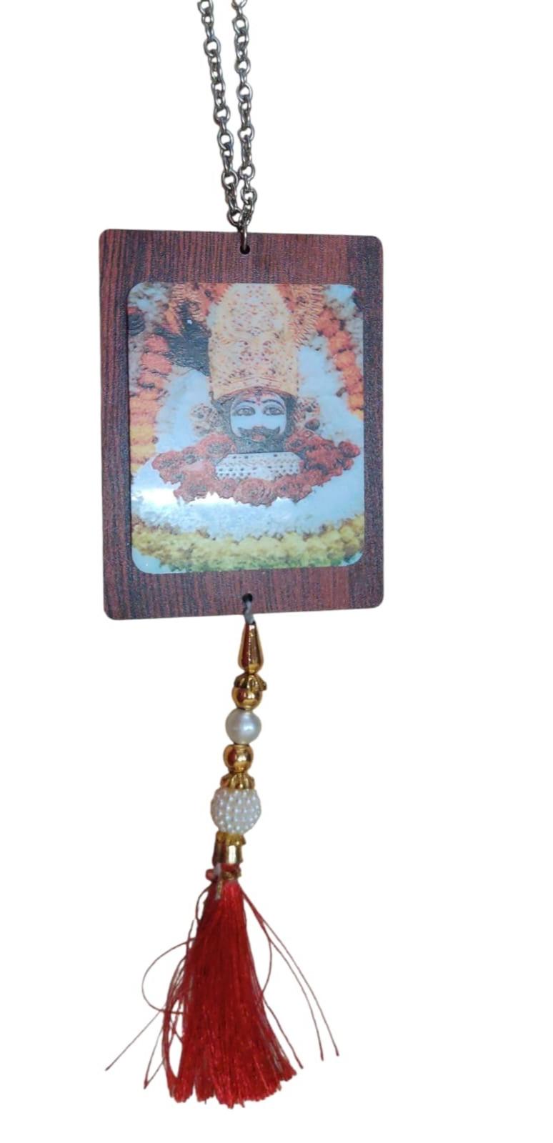 @ Indian Traditional Khatu Shyam Ji Wooden Car Hanging Zr-2863-60%Off