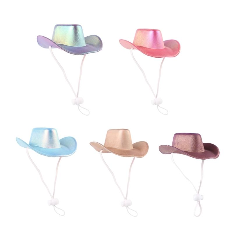 Pet Outdoor Hat for Sunbonnet Custume Outfit Hat Sports Party Hat with Adjustable Belt Outfit for Pet Photo Props