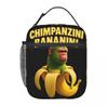 Chimpanzini Bananini Funny Italian Brainrot Meme Insulated Lunch Bag for Work Portable Food Bag Container Thermal Food Box
