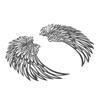 Angel Wings Metal Wall Art Indoor Outdoor Hanging Metal Angel Wings Wall Decor with LED Lights for Home Bedroom Living