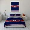 "Red and Blue Knitted Logo Design" Print Bedding Set Duvet Cover Pillowcases (1* Duvet Cover 2* Pillowcases Do Not Include Comforter)