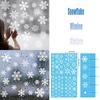 Snowflake Window Stickers Static Snowflakes Suitable For Christmas And Winter Door Decorations