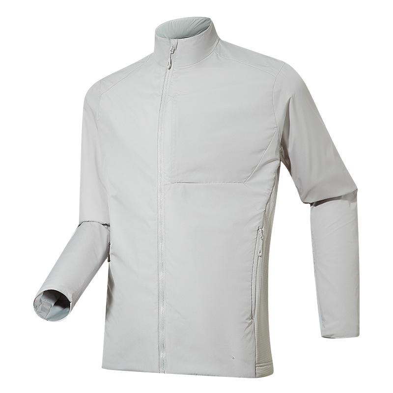 Sunstone Unisex Lightweight Outdoor Cotton Jacket with Stand Collar and Long Sleeves