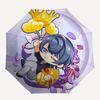 1pc Outdoor Umbrella with Cute Anime Character Design - Automatic Opening/Closing, Portable 3-Fold Design, 8-Rib Iron Frame - Perfect Gift for Fa