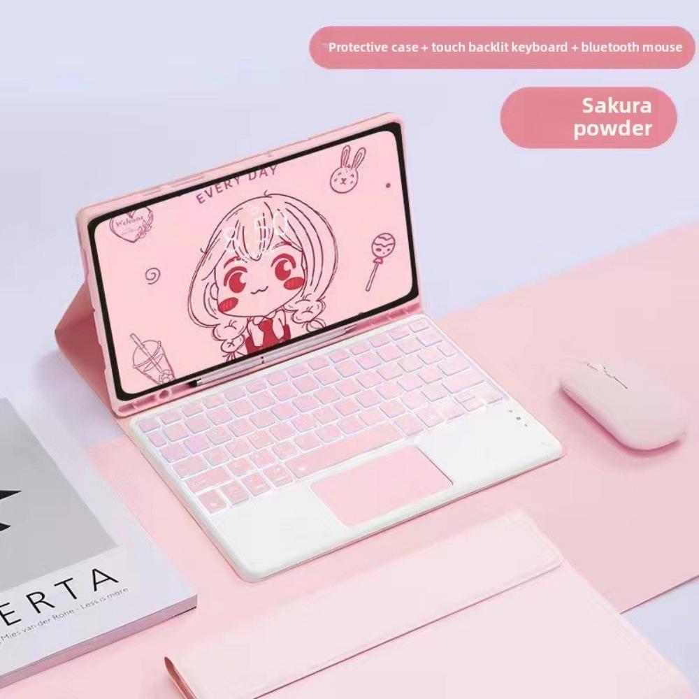 For Samsung Galaxy Tab S9Ultra Case with Bluetooth Keyboard Compatible S7 S8 S9 FE Ultra Thin Protective Cover