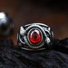 2025 Gemstone Set Men's Ring Retro Personalized Double Headed Snake Ring