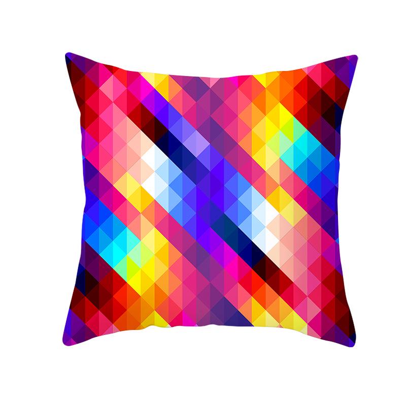 Household Products Colorful Printed Geometric Mirror Space Pillow Case Cushion Waist Pillow Case