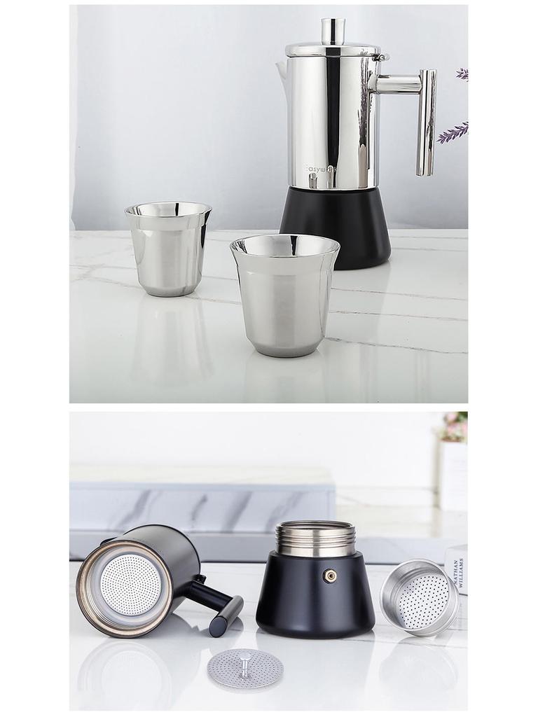 Moka in Acciaio Inossidabile Easyworkz per Piani Cottura a Induzione