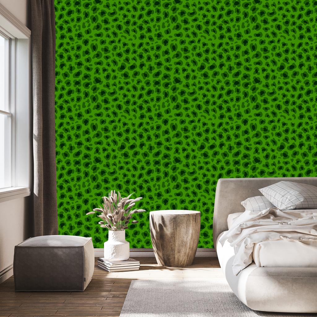 Green Leather and Bottle Green Wallpaper 50x1000