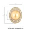 Ladies' Vintage South Sea Golden Pearl & Diamond Adjustable Ring