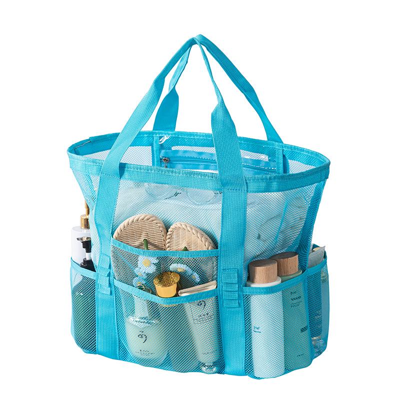 Large Capacity Multifunctional Mesh Beach Bag & Swimsuit Storage Handbag