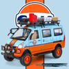 1/24 Alloy Die-cast VAN Off-road Vehicle Model, Simulated Sound and Light, Children's Toy Car, Removable Accessories, Boys' Gift