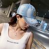 Denim Hut Baseballkappe Damen Frühling Sommer Strass Sportkappe Trendig Freizeit Sonnenschutz Outdoor Neu Koreanisch Lässig Cowboy Retro