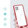 Clear 3In1 Etui Do Samsung Galaxy A42 5G Żelowy Pokrowiec Z Ramką Czerwony