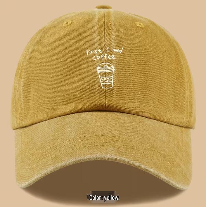 Cross-border Bestseller: 'I Need Coffee' Ponytail Baseball Cap - Adjustable for Outdoor Wear