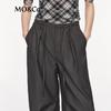 MO&Co. Deconstructed Drawstring Low-Waist Pleated Pants