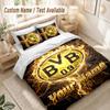 Custom Name Bedding Set 3 PiecesBorussia Dortmund Print Duvet Cover + 2 Pillowcases Soft Bed Decor