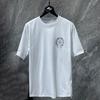 8702 CHROME HEARTS Summer New High Quality Cotton Round Neck Loose Large Size Men's and Women's T-shirt Couple T-shirt