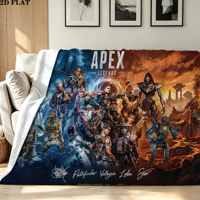 Apex Legends Print Flannel Blanket High Quality Warm Comfortable Cover for All Seasons Perfect for Gifts Home Decor