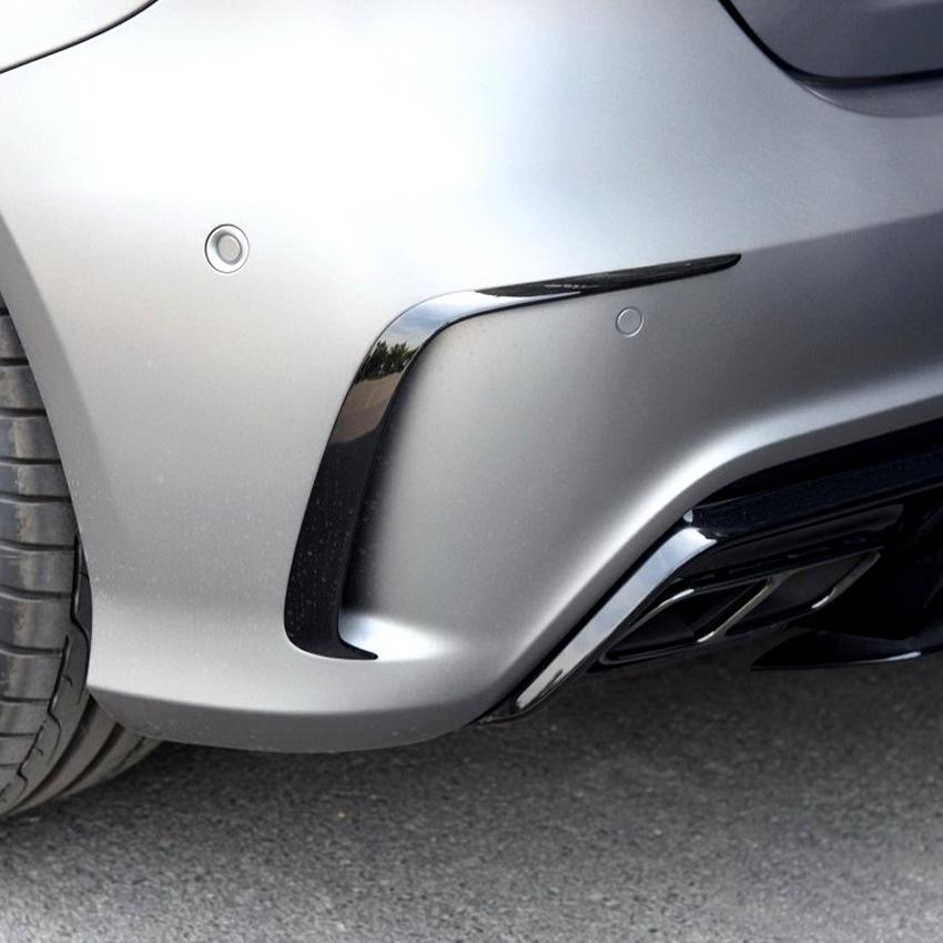 Heckstoßstangenlippe Spoiler Splitter Canards Für Mercedes Benz W176 A200 A250 A260 A45 AMG 2013-2018 Hatchback Schwarzes Bodykit Tuning