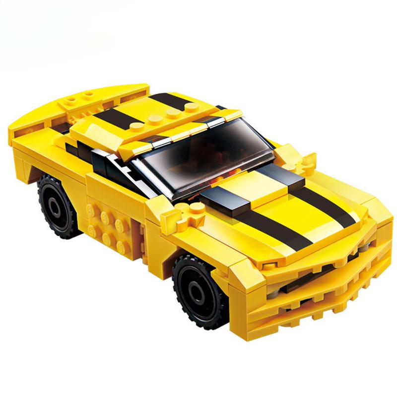 Robot 2v1 Žluté kostky do auta 225ks Sada stavebnic Kostky Složené modely Vzdělávací hračky Pro děti Dárek 8711