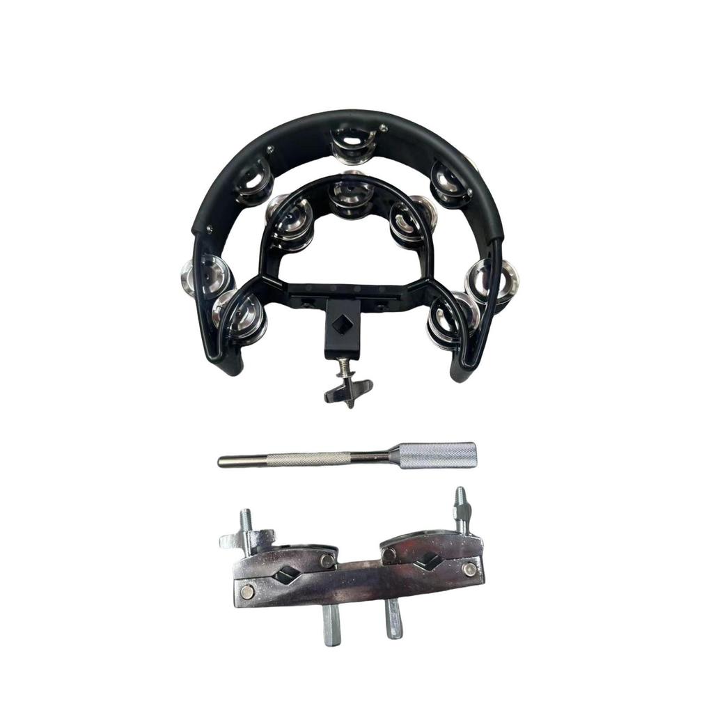 Multi-Functional Double Row Hand Bell Holder for Drum Rim and KTV