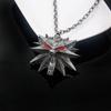 Medicine Man Metal Redeyed Wolf Pendant Necklace For Men With Animal Design And Gothic Style
