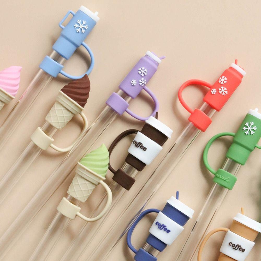 Splash Proof Silicone Straw Tips Cover Airtight Dust-Proof Straw Caps for Stanleys Bar