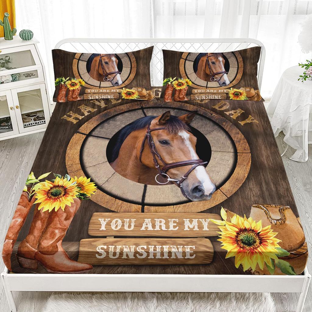 Purple Starry Night Galaxy Sheet Three-Piece Digital Printing Couple Outdoor Wolf Sheet Bedding