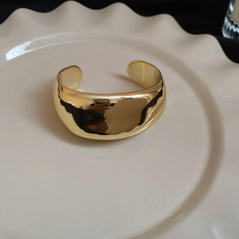 European and American Style Gold Wide Open Bracelet Accessories, Light Luxury Niche Exquisite Bracelet Arm Band Jewelry for Women