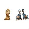 Lion Elephant Sculpture Statue Collectible Tabletop Ornament Art Figurine Decorative for Office Home