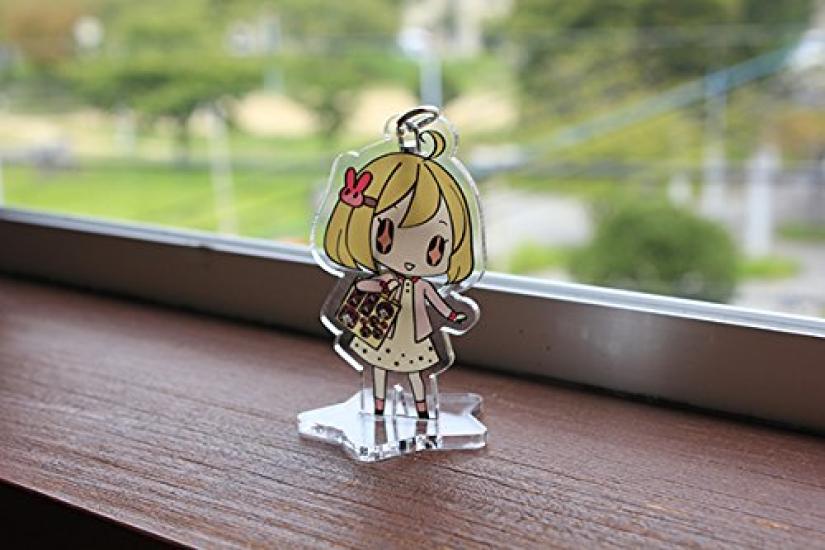 Coade Acrylic Keychain Rubber Star Shape CONC-CO49 Stand, Single,