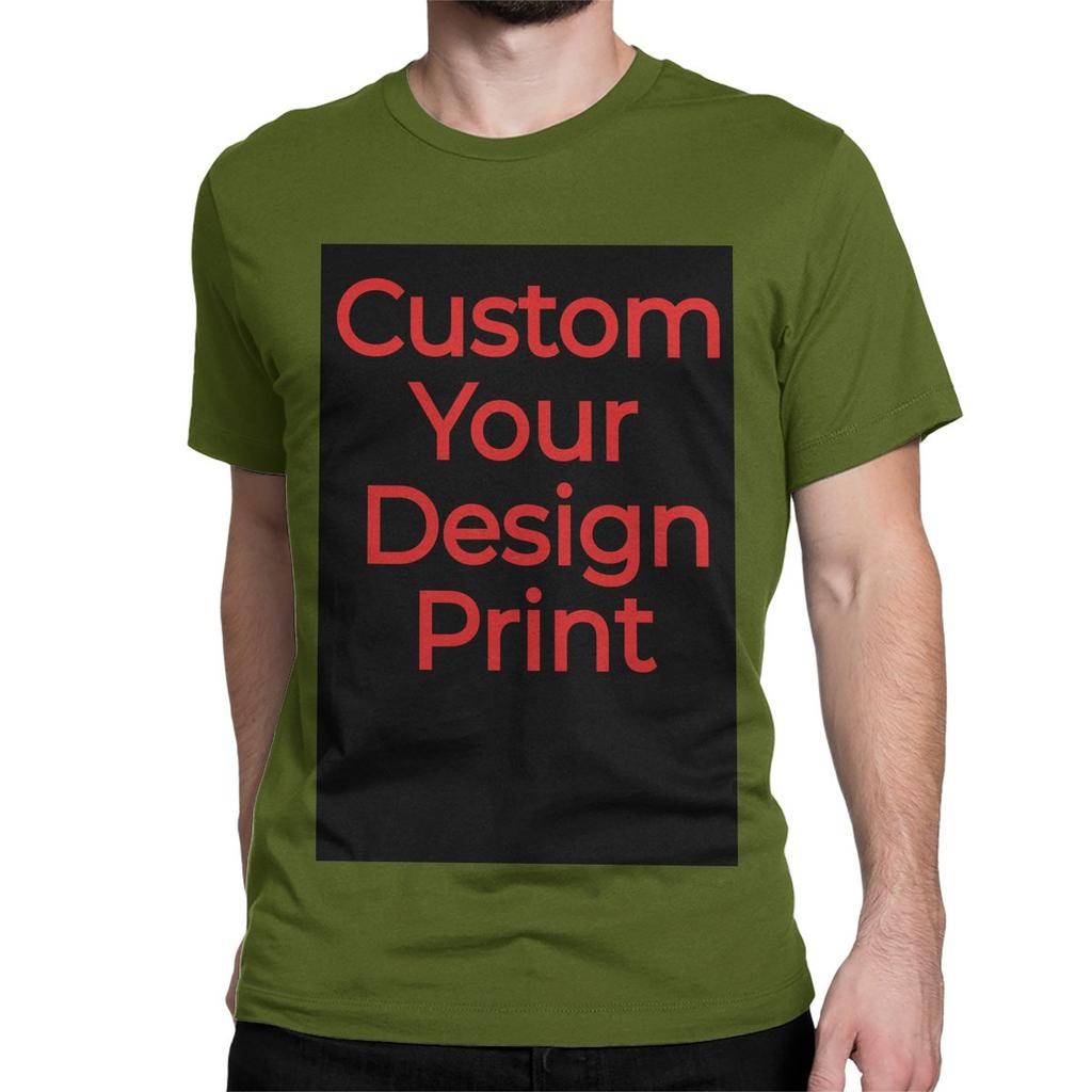 Custom Your Design Print T-Shirt Men Women DIY Pure Cotton Tees Round Collar Short Sleeve T Shirt Original Tops