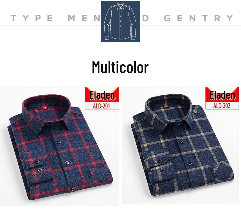Men's Trendy Plaid Slim Fit Long Sleeve Shirt - Comfortable & Casual.