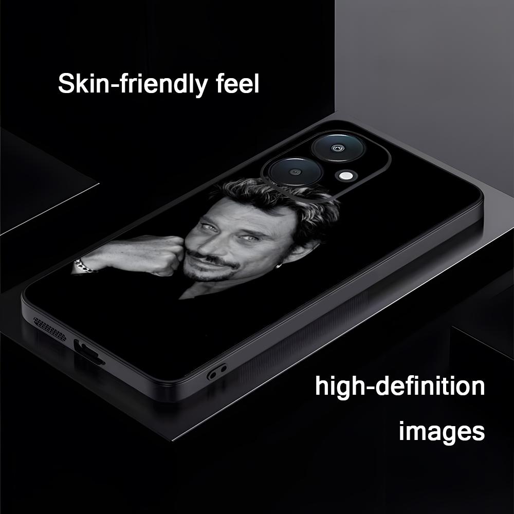 

Rock Star Johnny Hallyday Hot Phone Case For Xiaomi Redmi 14C 13C 12C Note14 13 12 11 10 Pro Plus S Soft Black Phone Cover Redmi 13C 4G