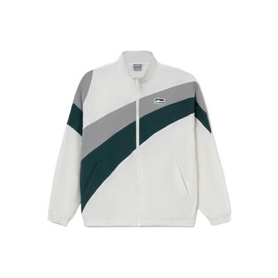 Li Ning Sports Lifestyle Series Casual Long Sleeve Loose Jacket Unisex Jacket White AJDR486-3