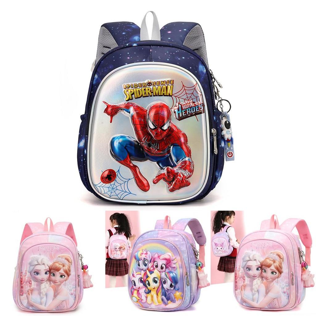 Adorable 3d Hard Shell Children's Backpack Featuring Cartoon Spiderman And My Melody
