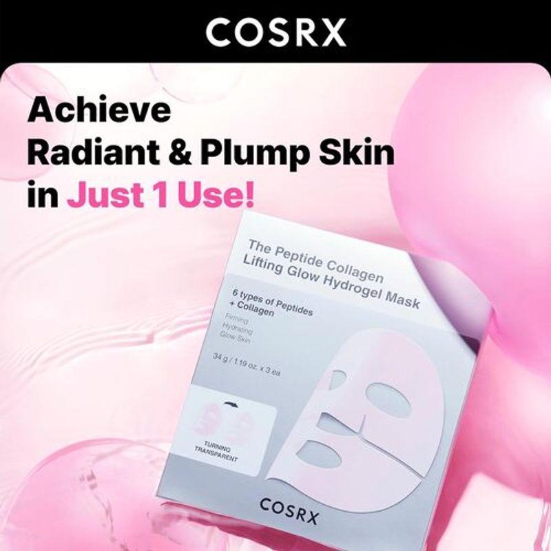 [COSRX] The Peptide Collagen Lifting Glow Hydrogel Mask (3ea)