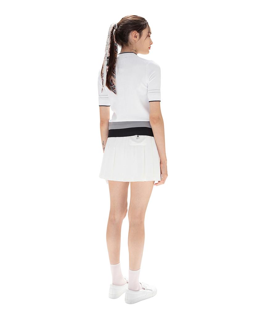 AVEN Field Round Knit White
