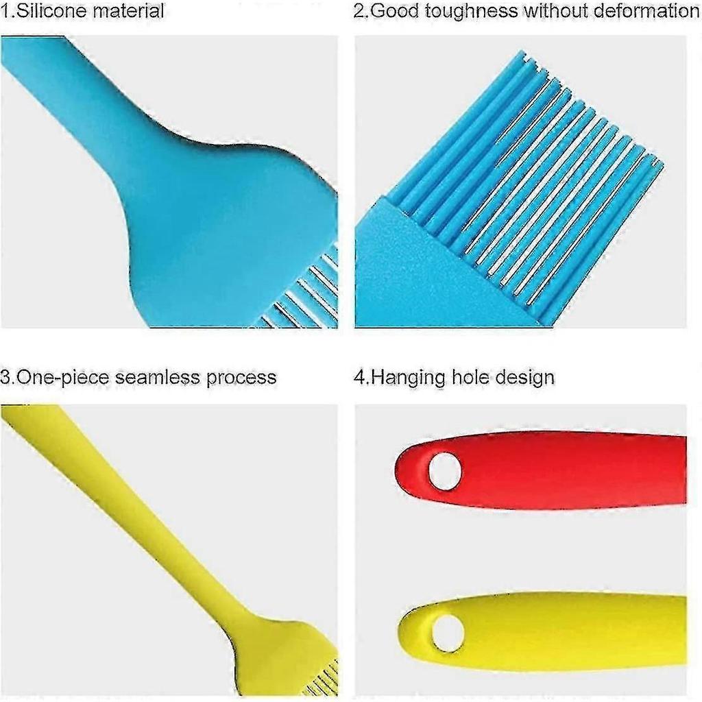 Pastry Basting Brush, Silicone Heat Resistant Sauce Butter Oil Baking Cooking Brush Silicone Brush Bbq Brush Silicone Brush Diy Baking Tool(4pcs Z