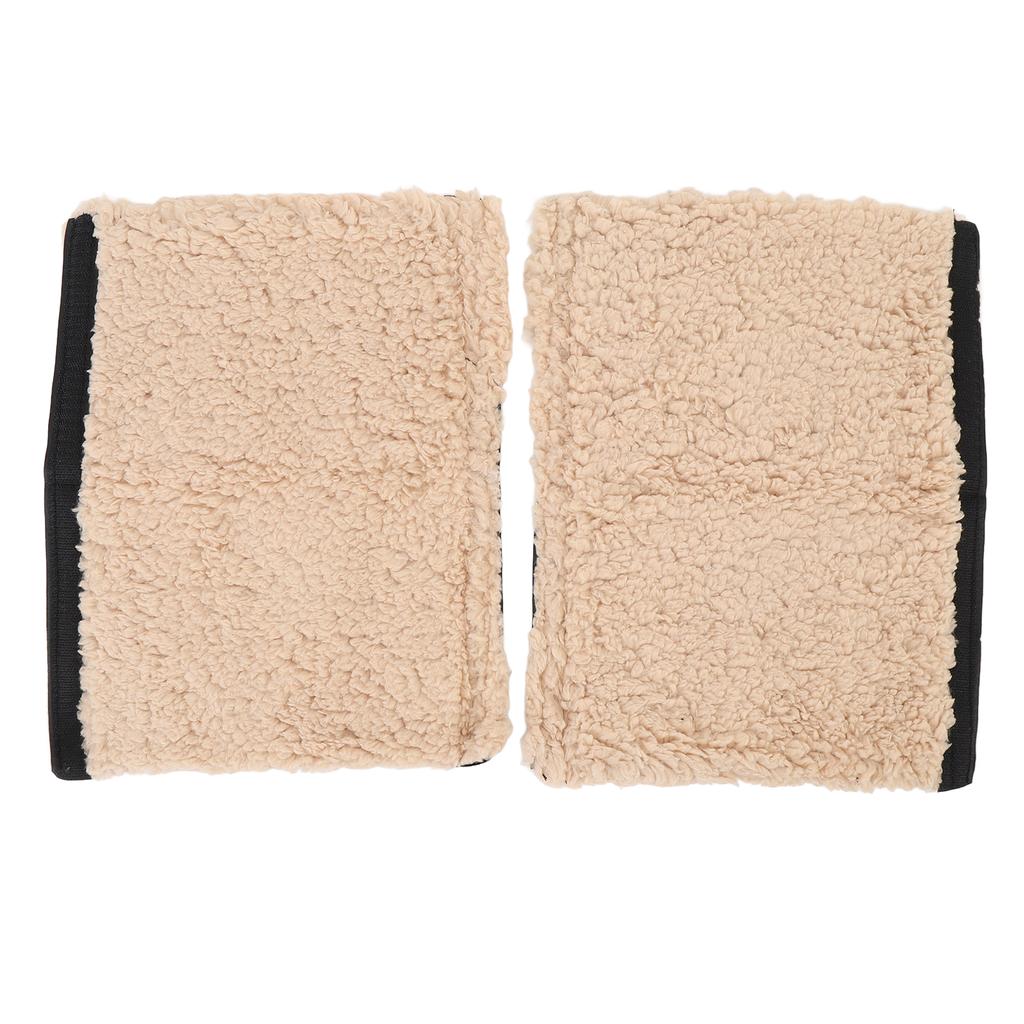 2pcs Chair Armrest Pad Sheepskin Fleece Armrest Cushion Comfortable Chair Armrest Pad for Transport 
